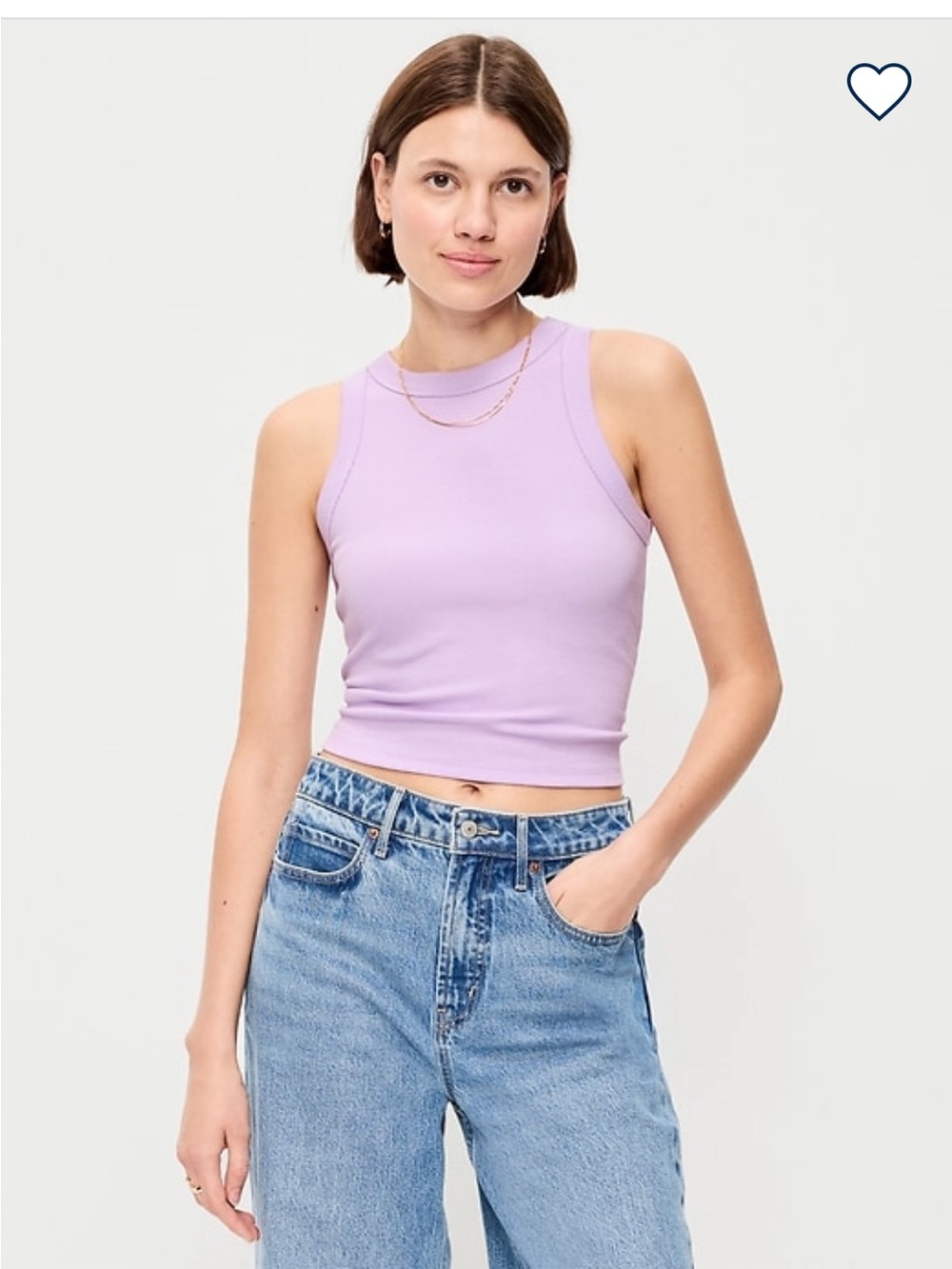 Old Navy Fresh Lilac Snug Crop Tank